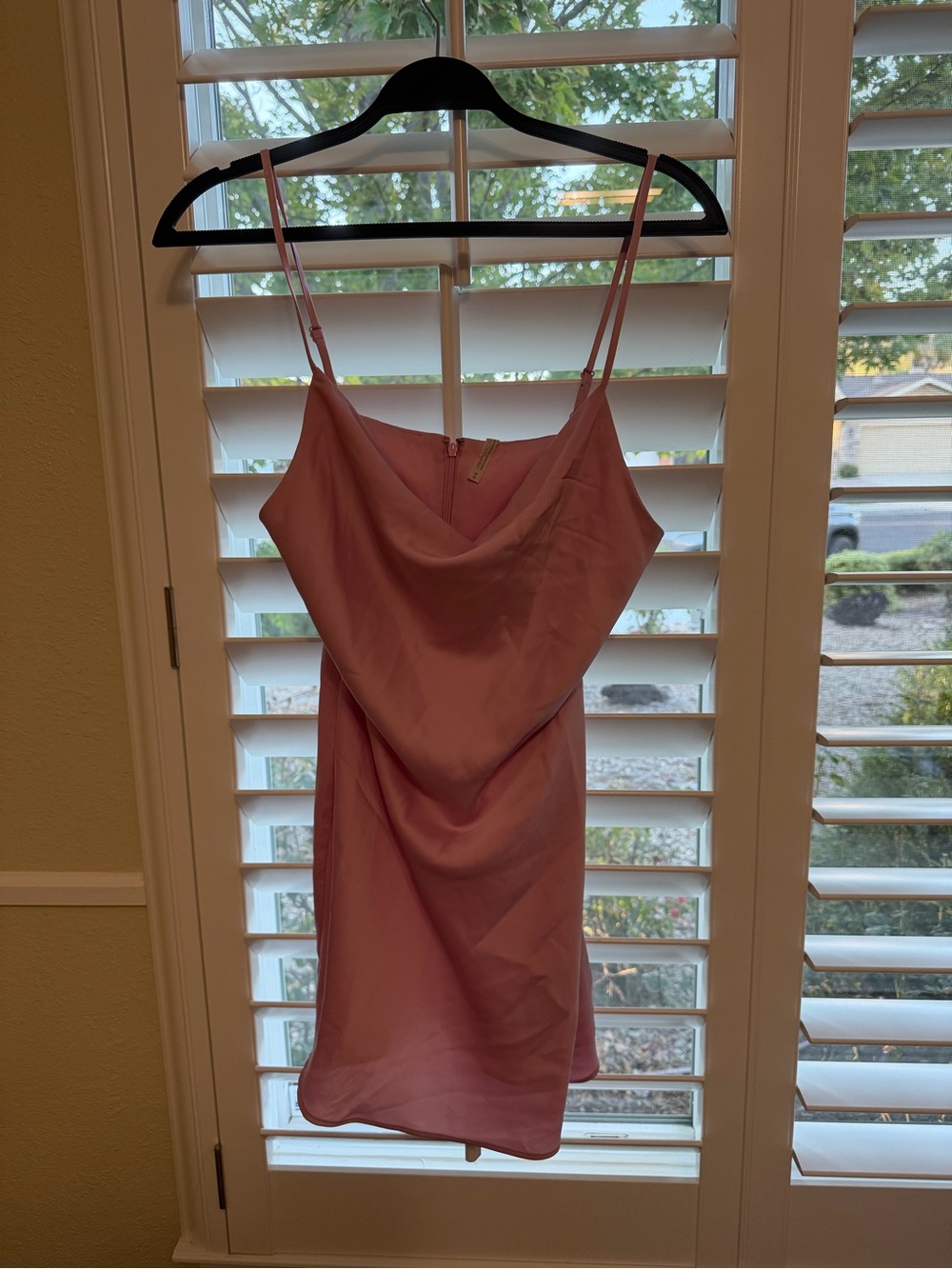 Urban Outfitters Pink Cowl Slip Mini Dress